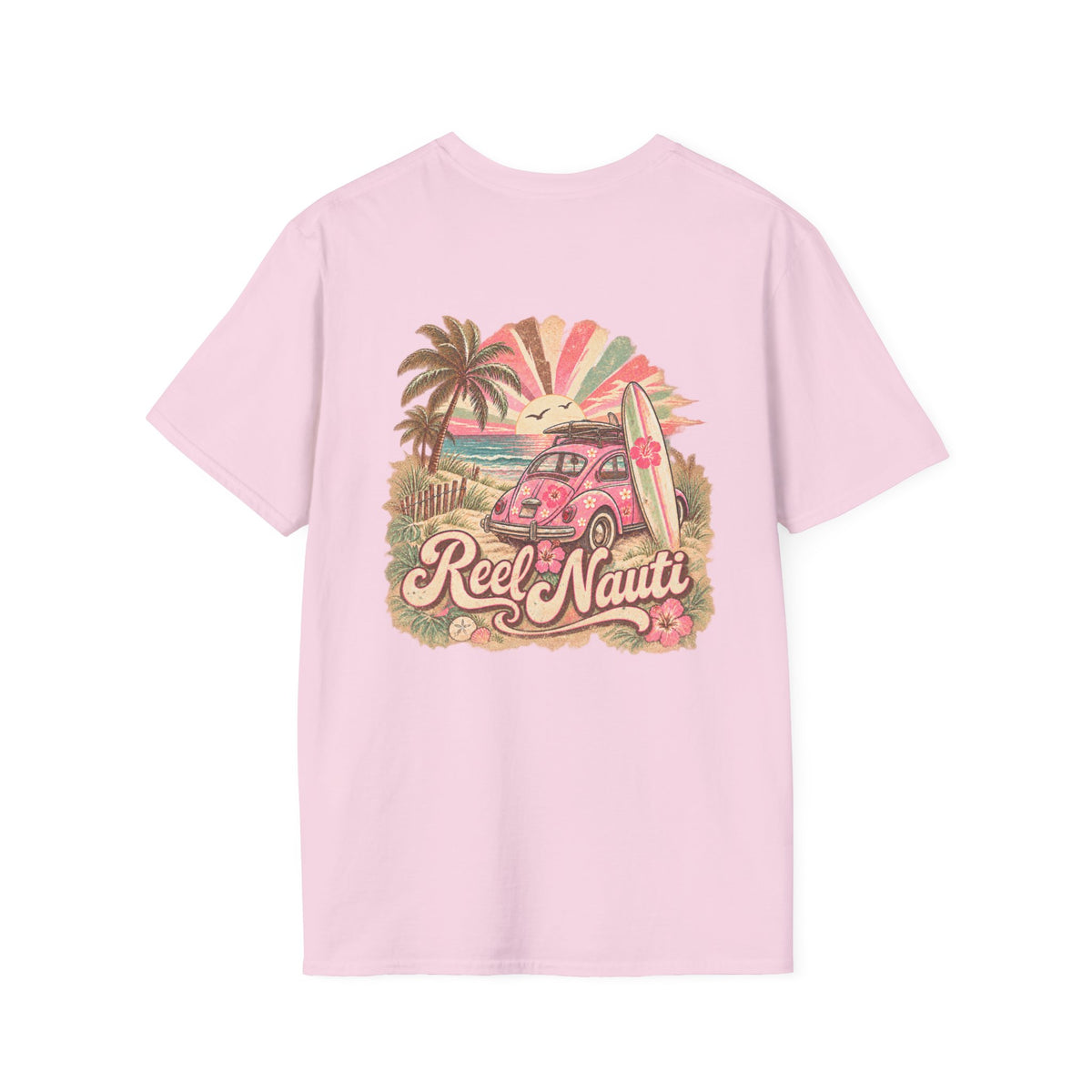 Nauti Reel Retro 70s Coastal Surf Soft Short Sleeve Coastal Tee