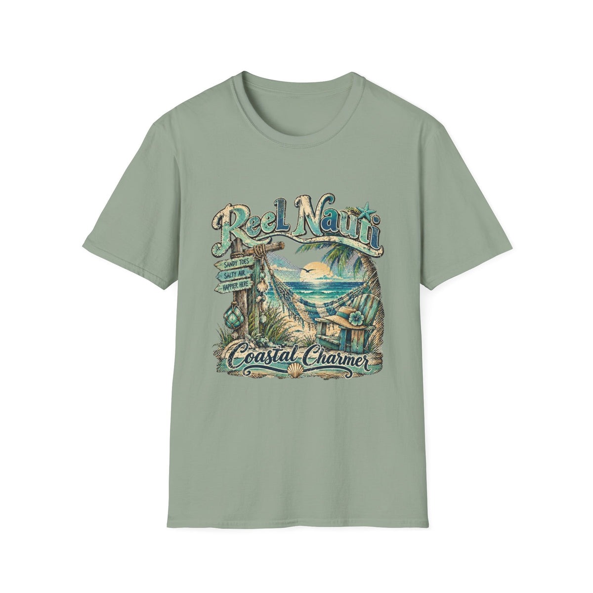 Reel Nauti Coastal Charmer Beach T-Shirt