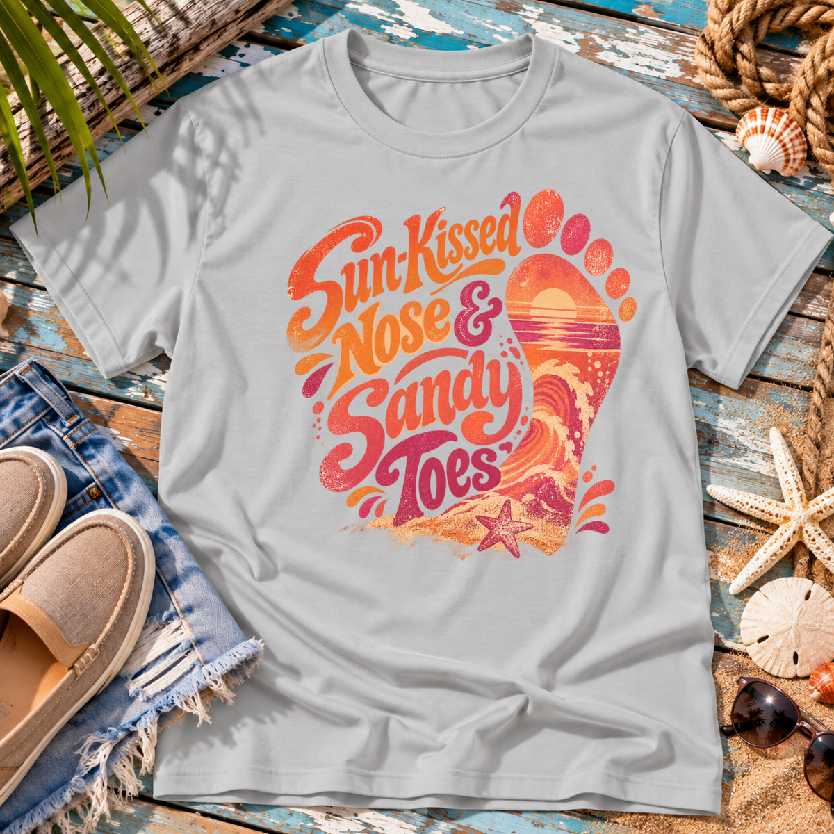 🐟Sun-kissed Nose and Sandy Toes Coastal Tee