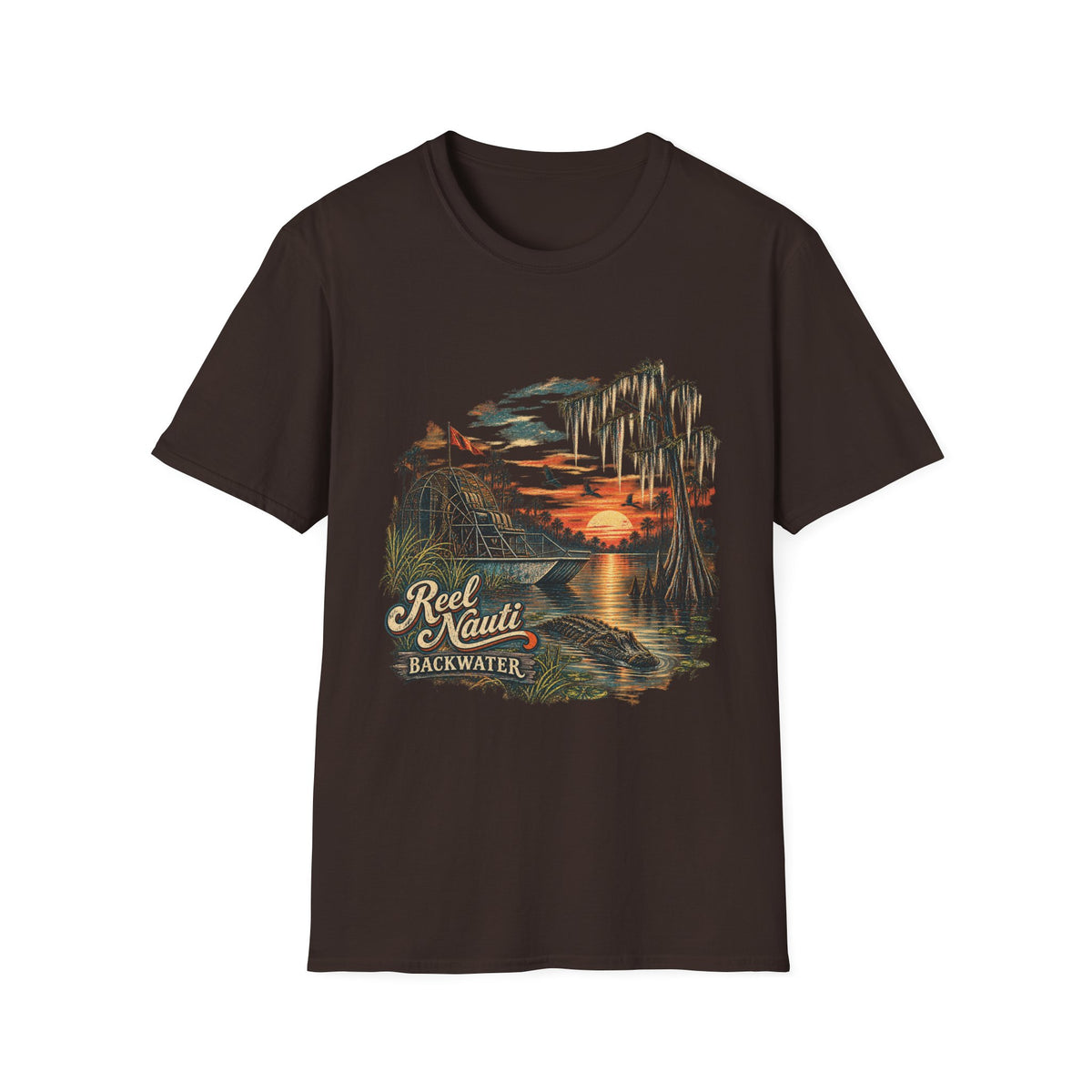 Backwater Airboat Swamp Reel Nauti T-Shirt