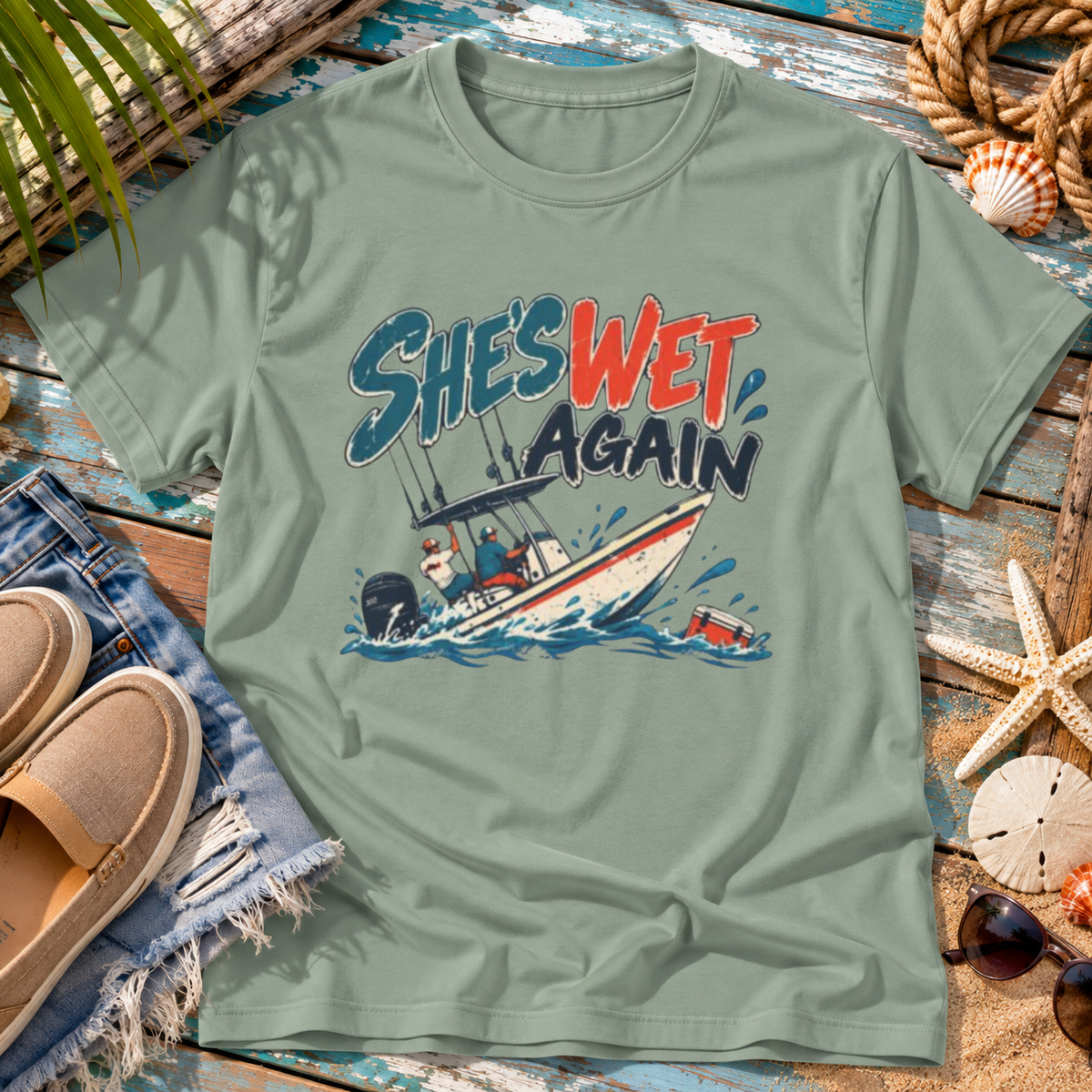 The Boat is Wet Coastal T-Shirt