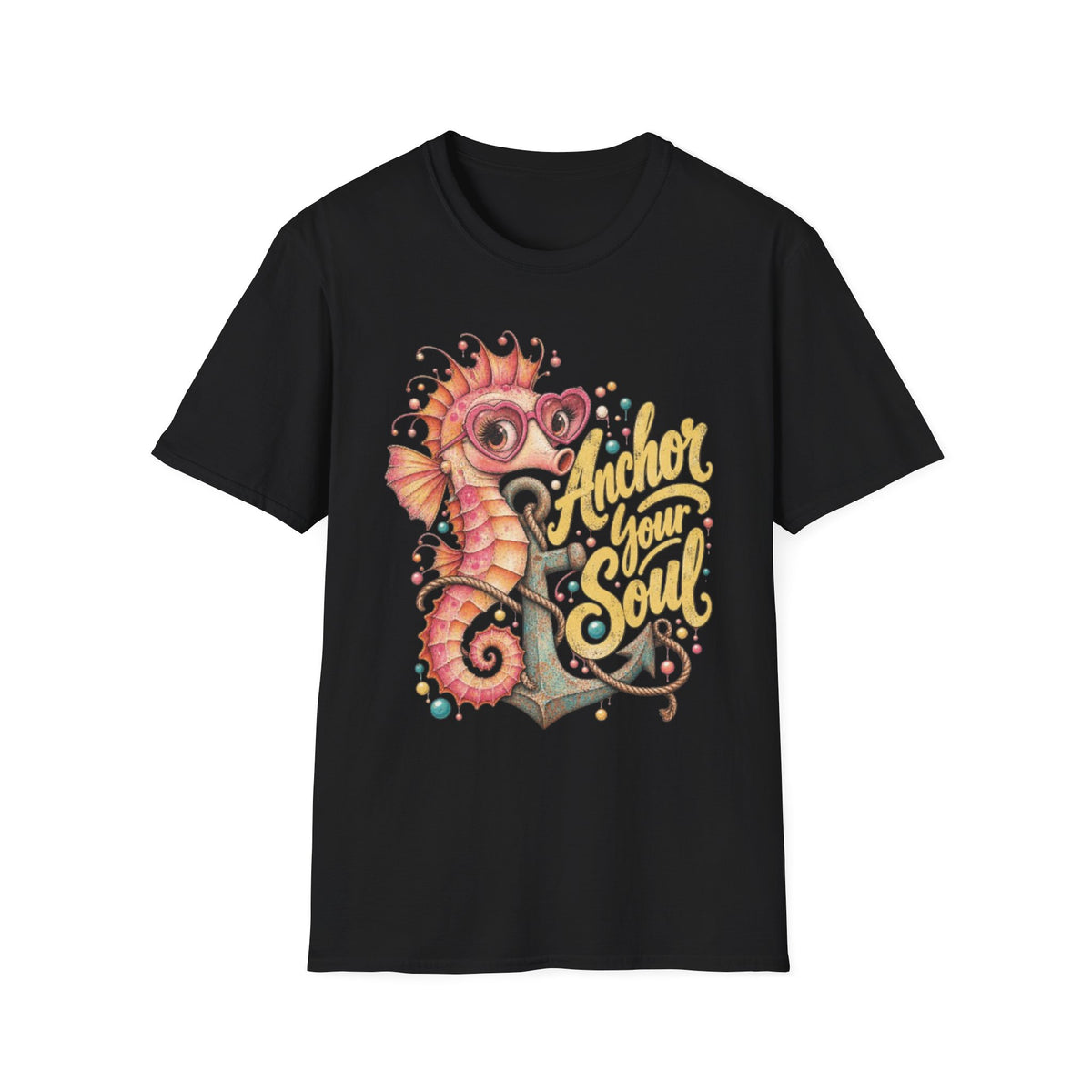 Anchor your Soul Retro Coastal Beach T-Shirt