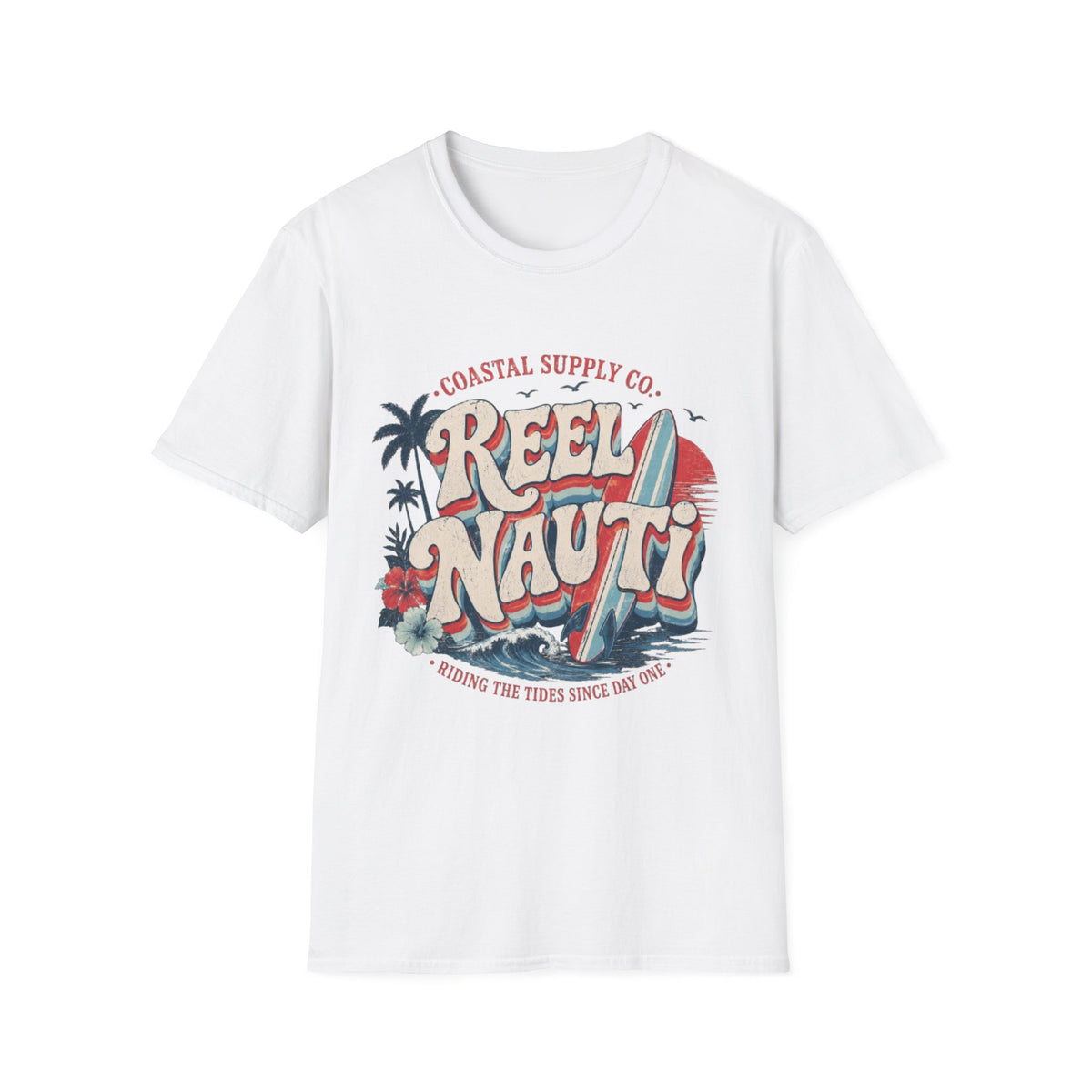 Reel Nauti Retro Surf Coastal T-Shirt