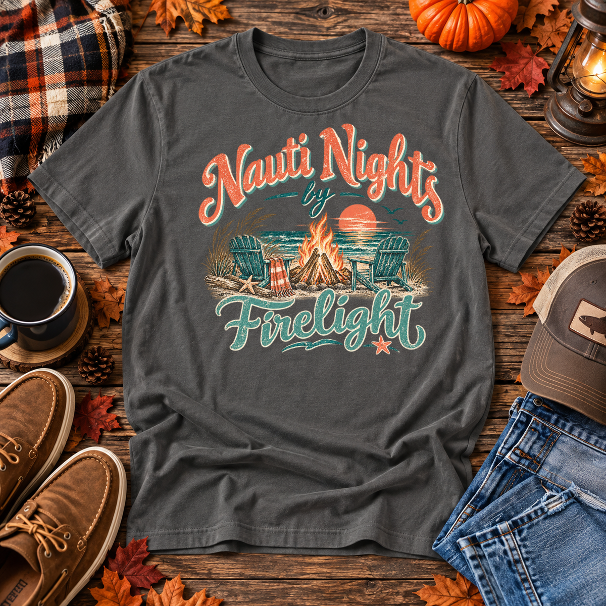 Naut Nights and Firelight Coastal Tee