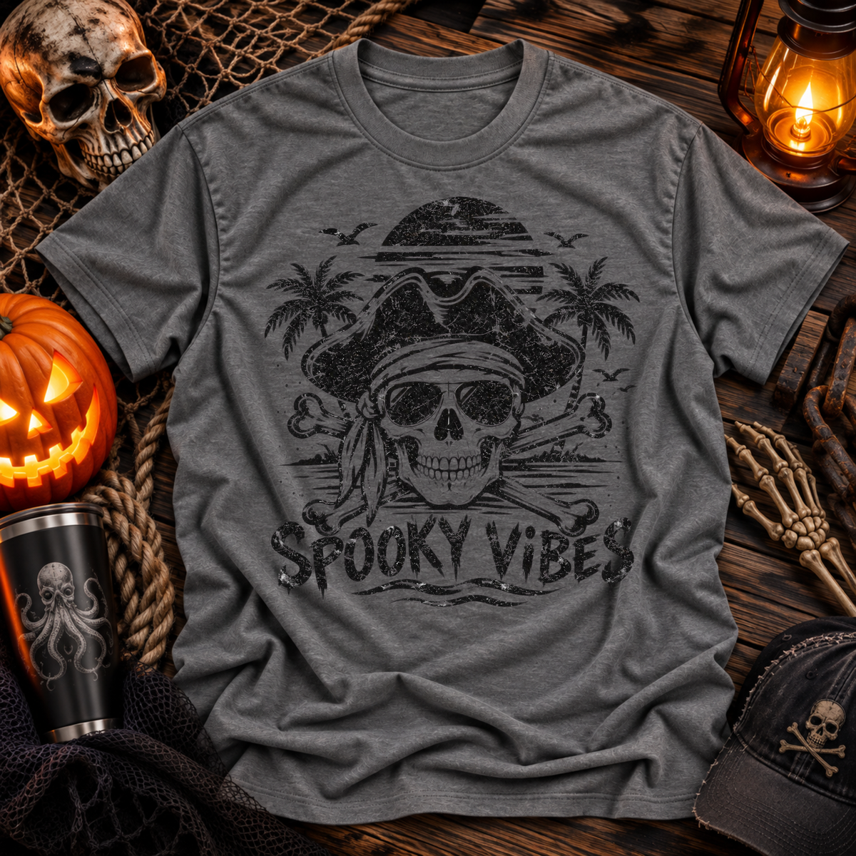 💀Spooky Vibes Skeleton Tee☠️
