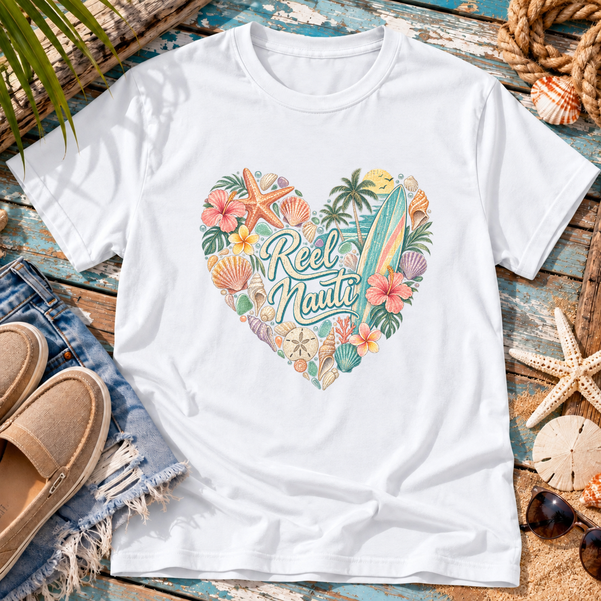 Reel Nauti Beach T-Shirt