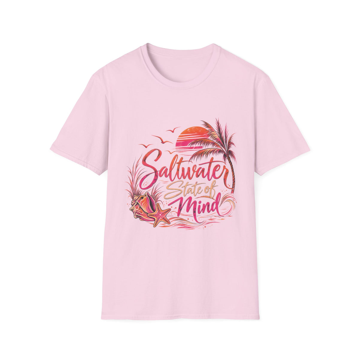 Reel Nauti Saltwater State of Mind Retro Coastal Beach T-Shirt