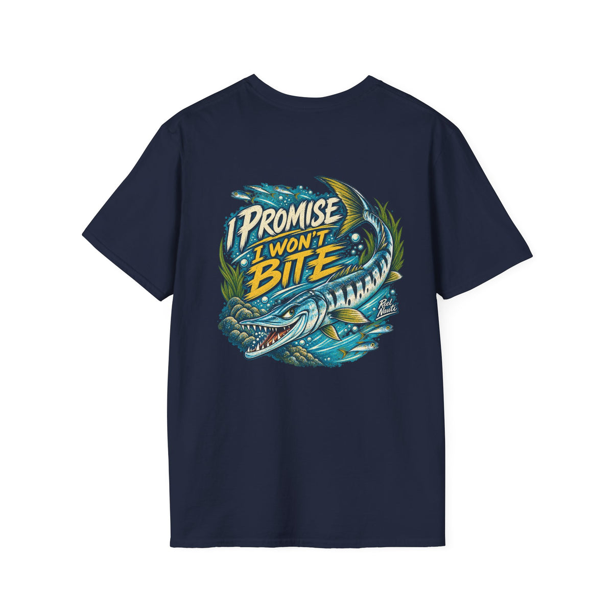 Reel Nauti Fishing T‑Shirt – Retro Nautical Humorous Angler Tee