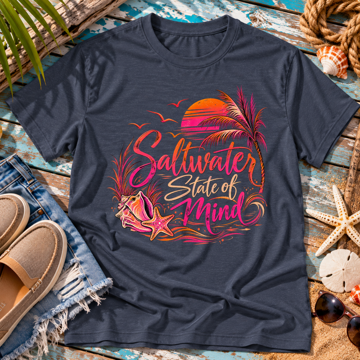 Reel Nauti Saltwater State Tee