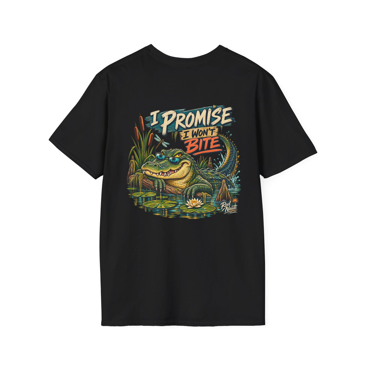 Reel Nauti I Promise I Won’t Bite Swamp Gator Fishing Tee