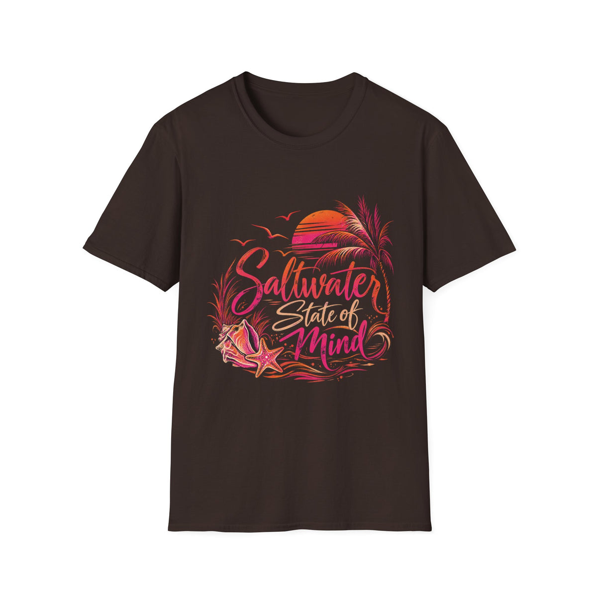 Reel Nauti Saltwater State of Mind Retro Coastal Beach T-Shirt