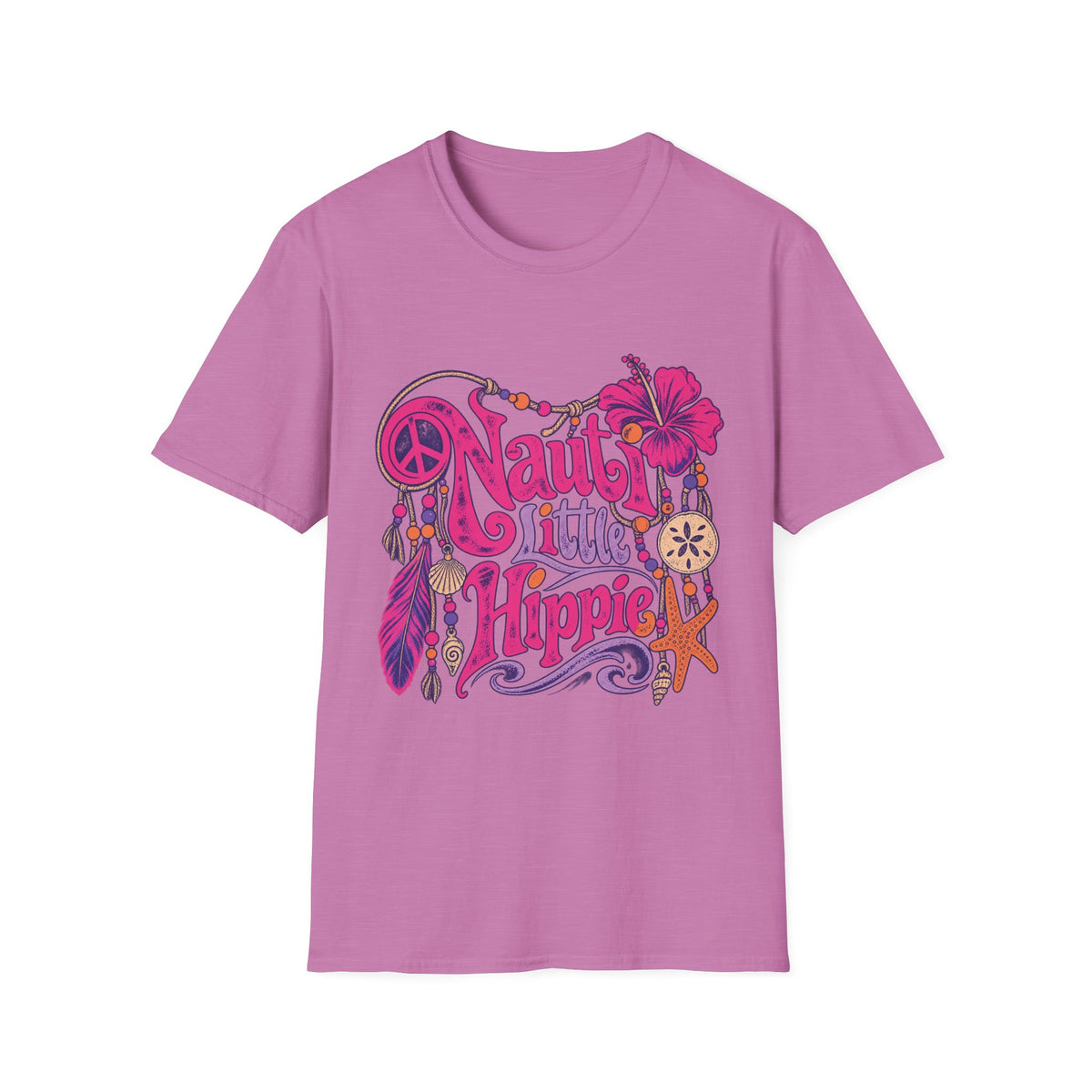 Nauti Little Hippie Retro Coastal Beach T-Shirt