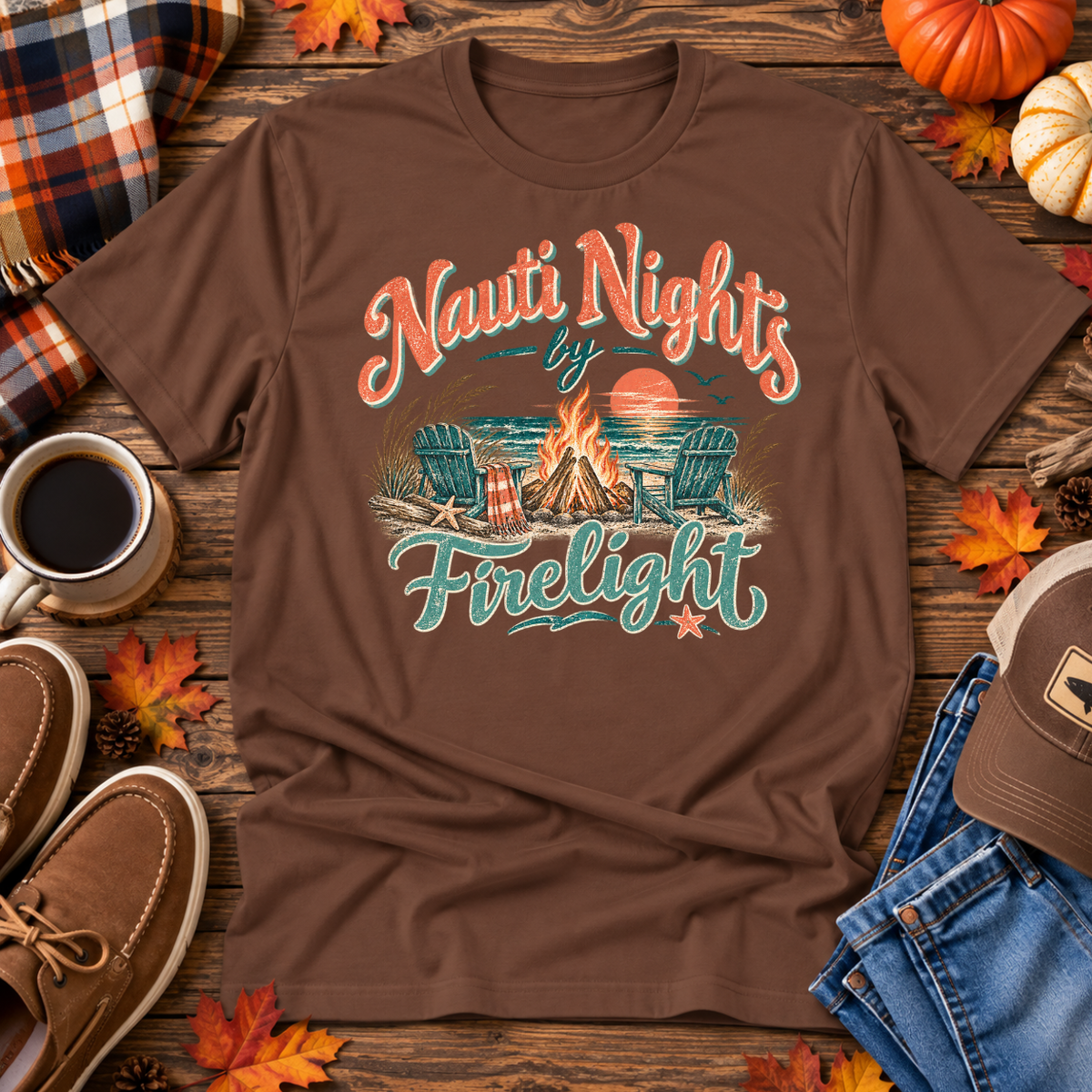 Naut Nights and Firelight Coastal Tee