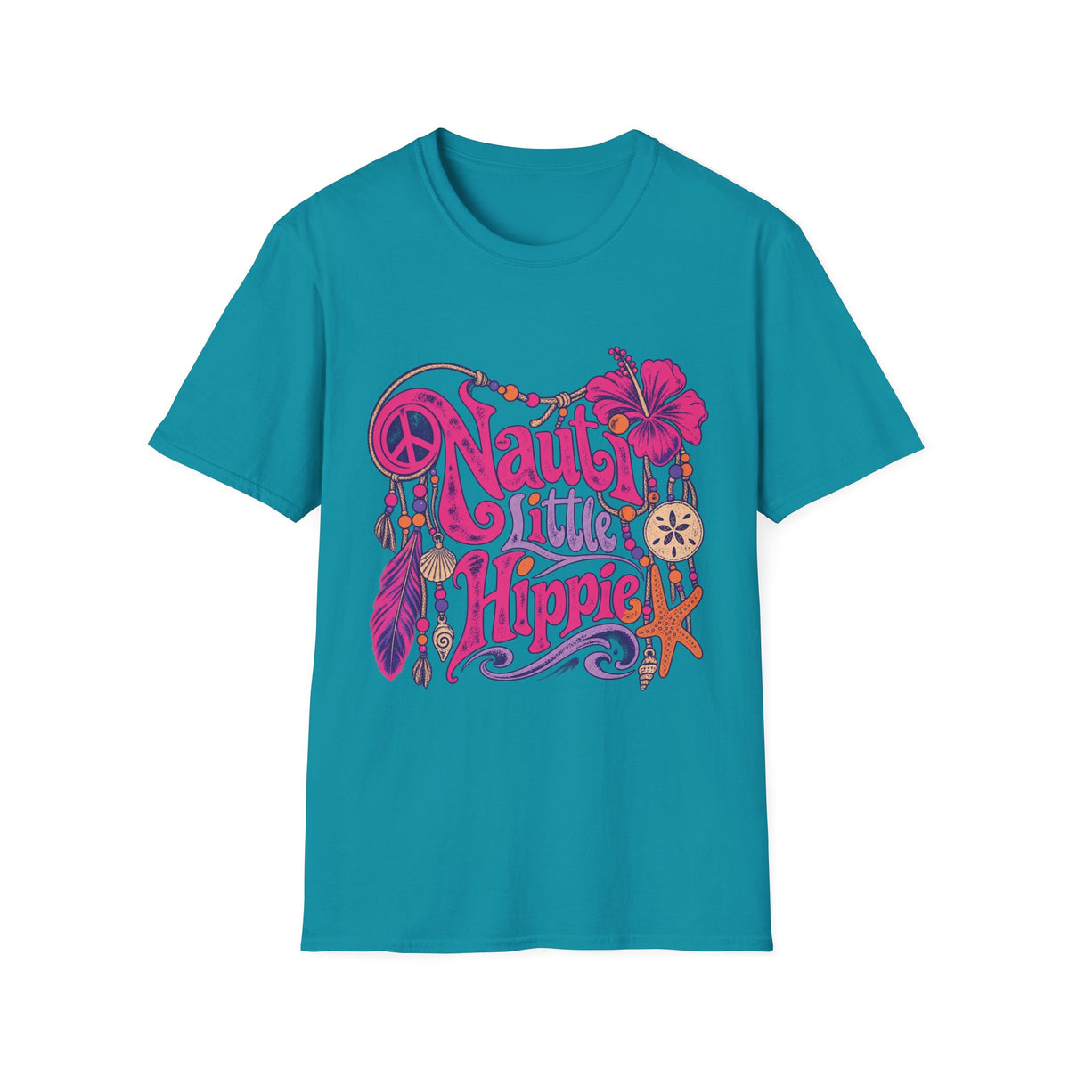 Nauti Little Hippie Retro Coastal Beach T-Shirt