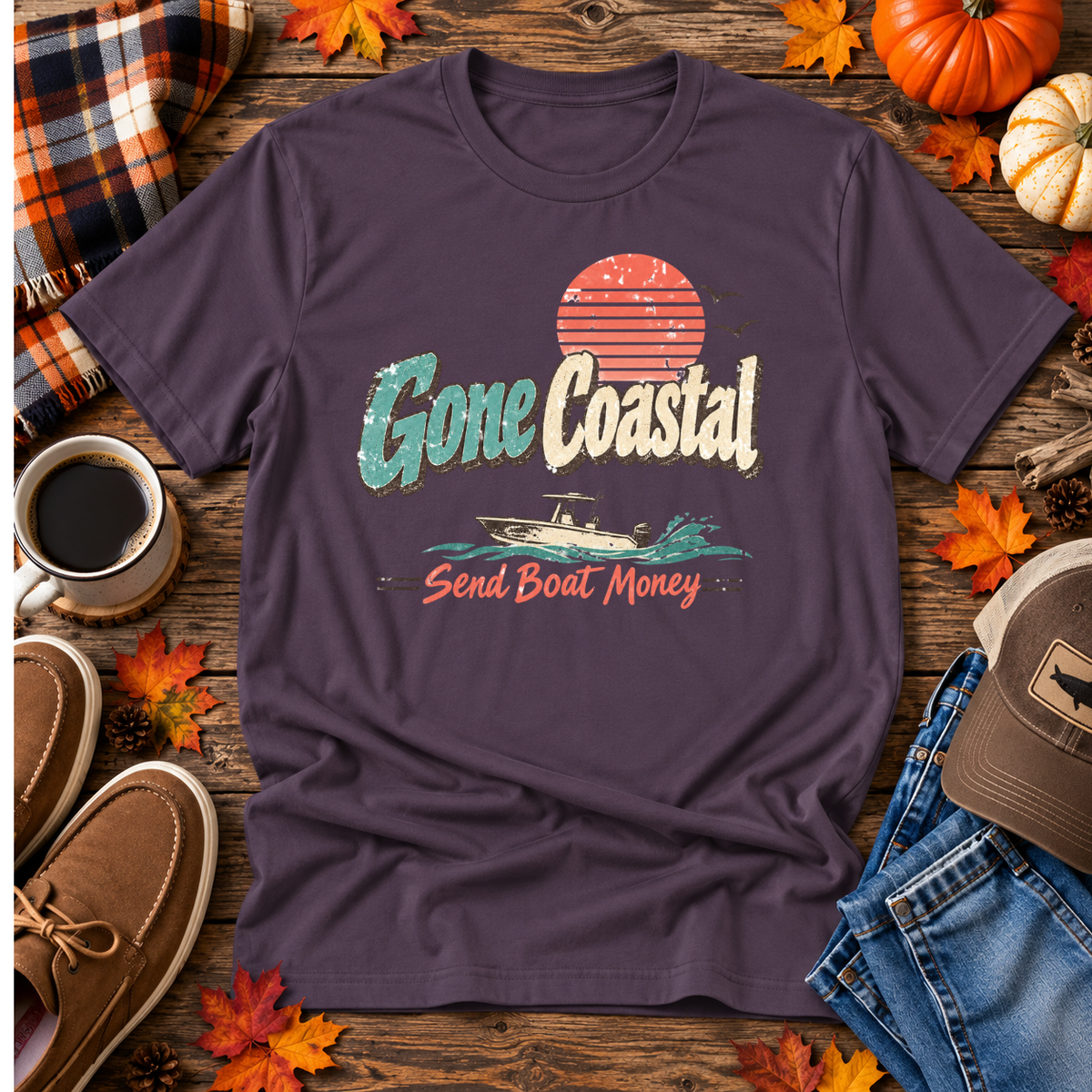 Gone Coastal Send Boat Money Tee