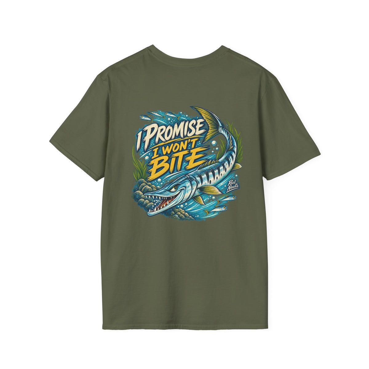 Reel Nauti Fishing T‑Shirt – Retro Nautical Humorous Angler Tee