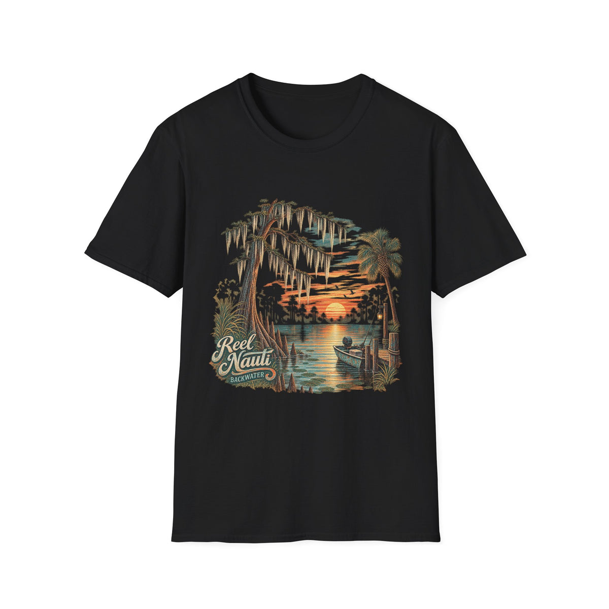 Backwater Reel Nauti Coastal Beach T-Shirt