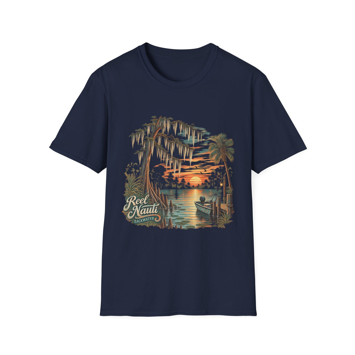 Backwater Reel Nauti Coastal Beach T-Shirt