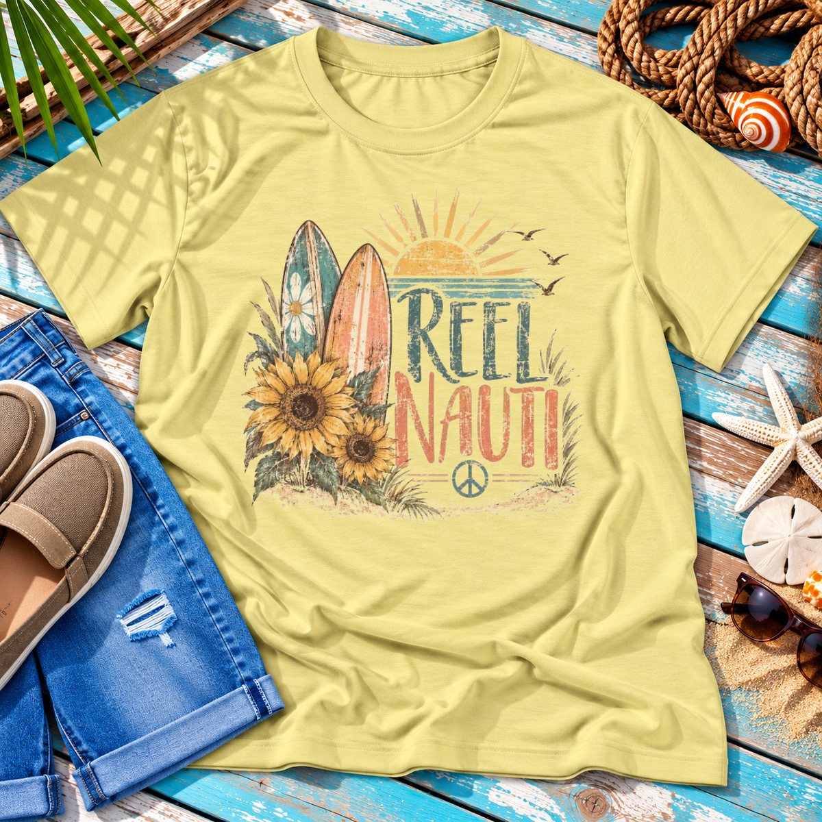Nauti Little Hippie Retro Coastal Beach T-Shirt