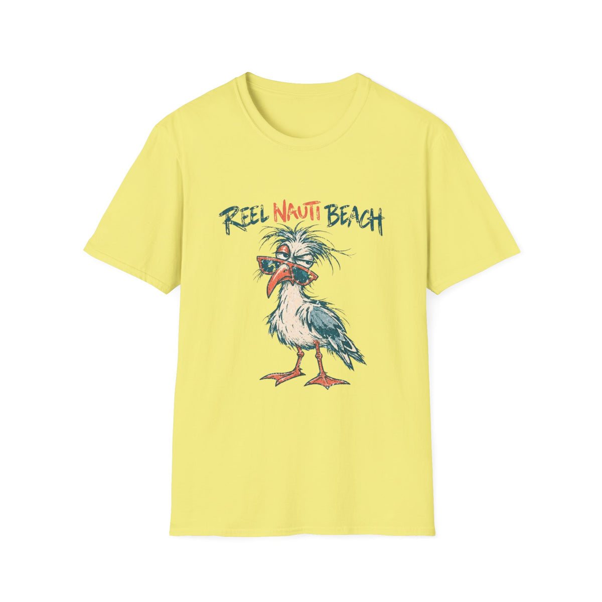 Reel Nauti Beach Seagull Coastal T-Shirt