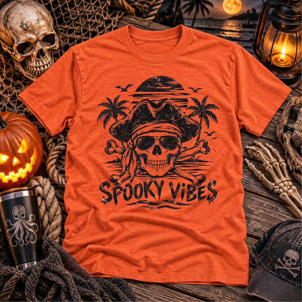 💀Spooky Vibes Skeleton Tee☠️