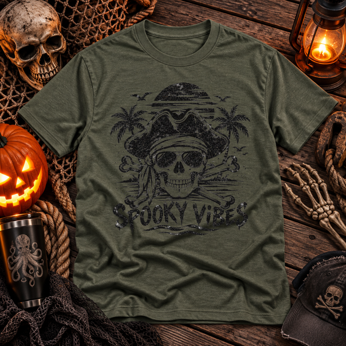 💀Spooky Vibes Skeleton Tee☠️