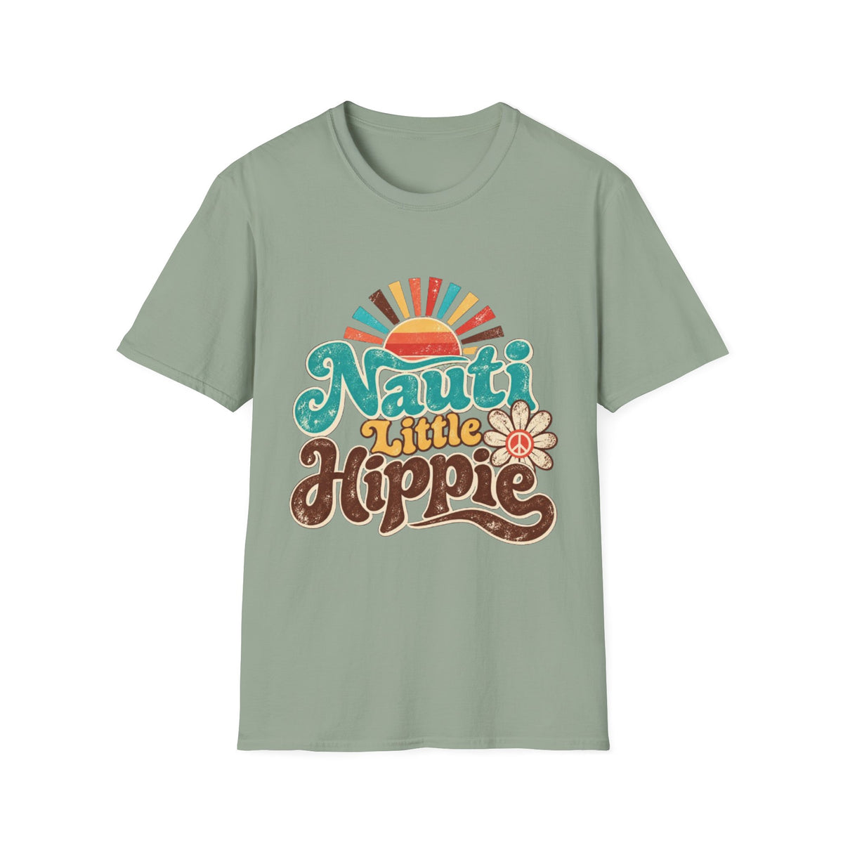 Nauti Little Hippie Retro Coastal Beach T-Shirt