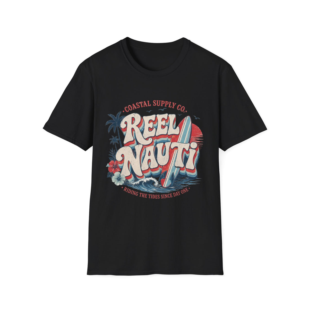Reel Nauti Retro Surf Coastal T-Shirt