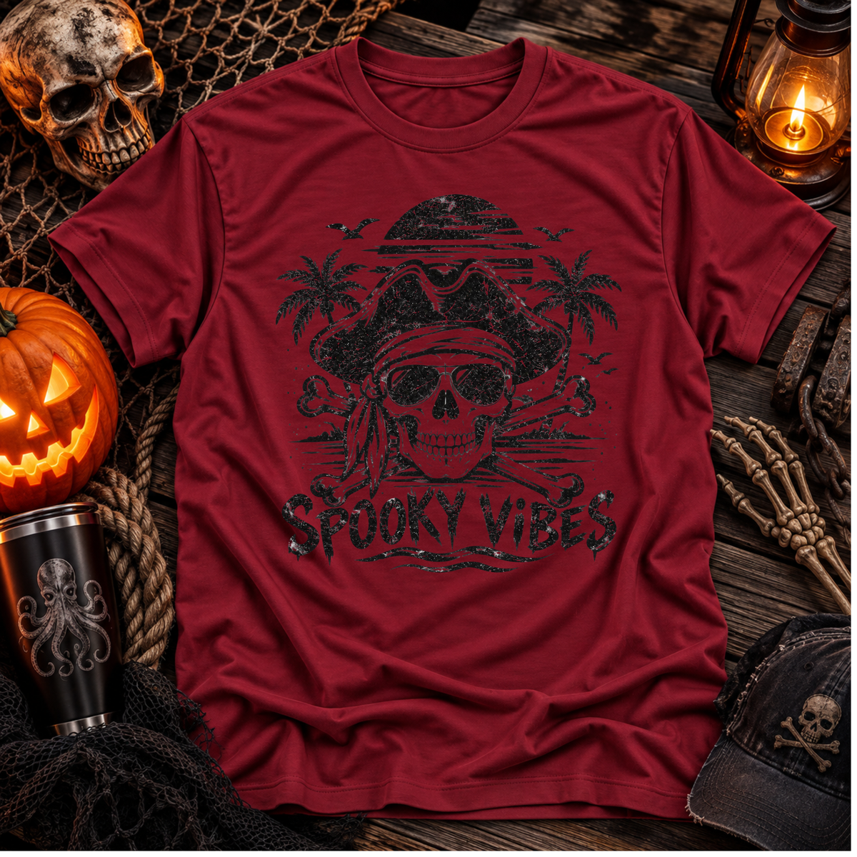 💀Spooky Vibes Skeleton Tee☠️