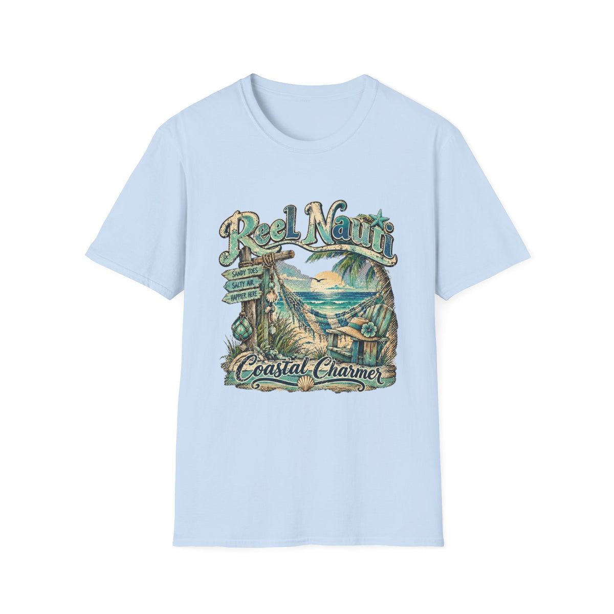 Reel Nauti Coastal Charmer Beach T-Shirt