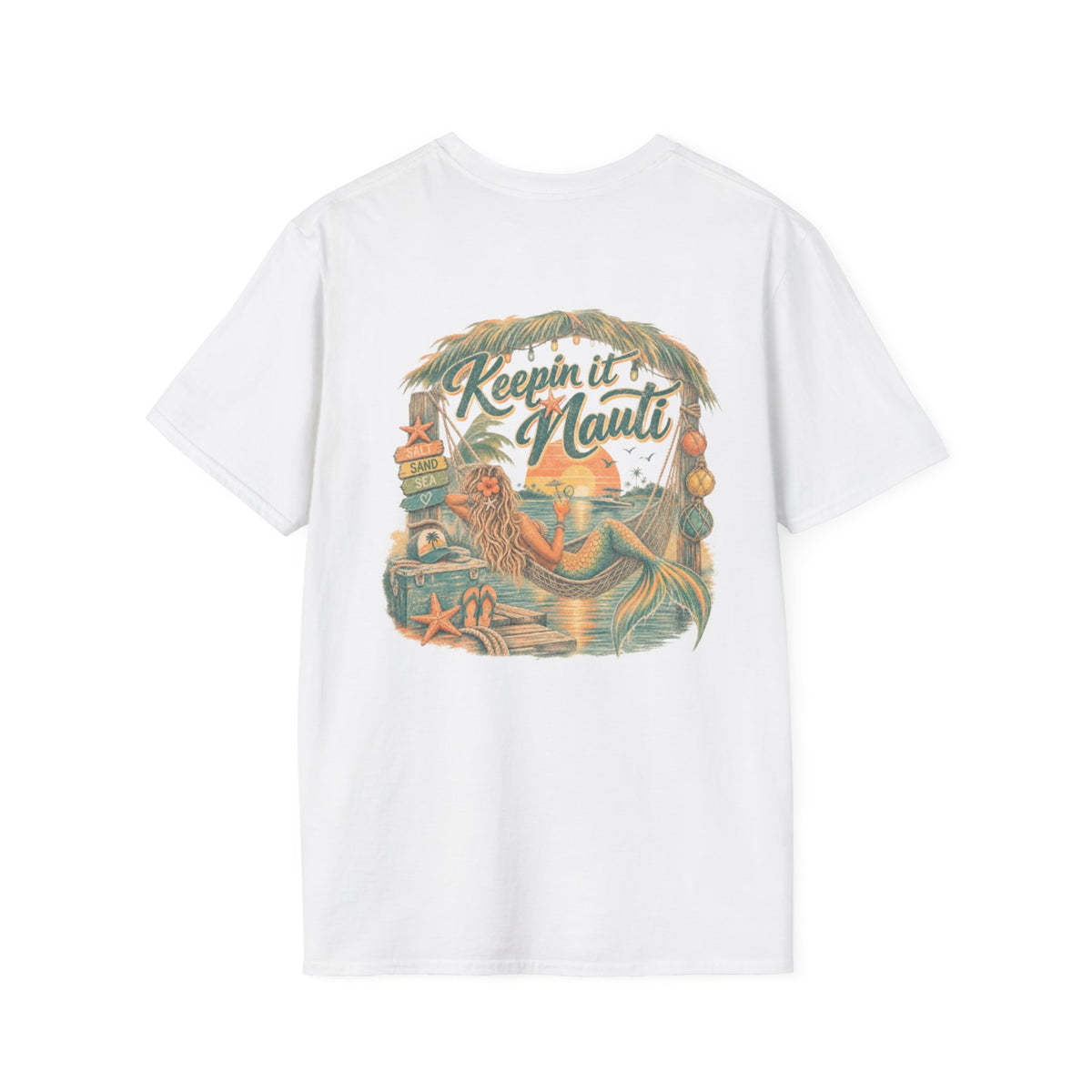Keeping it Nauti Mermaid Coastal Beach Tee