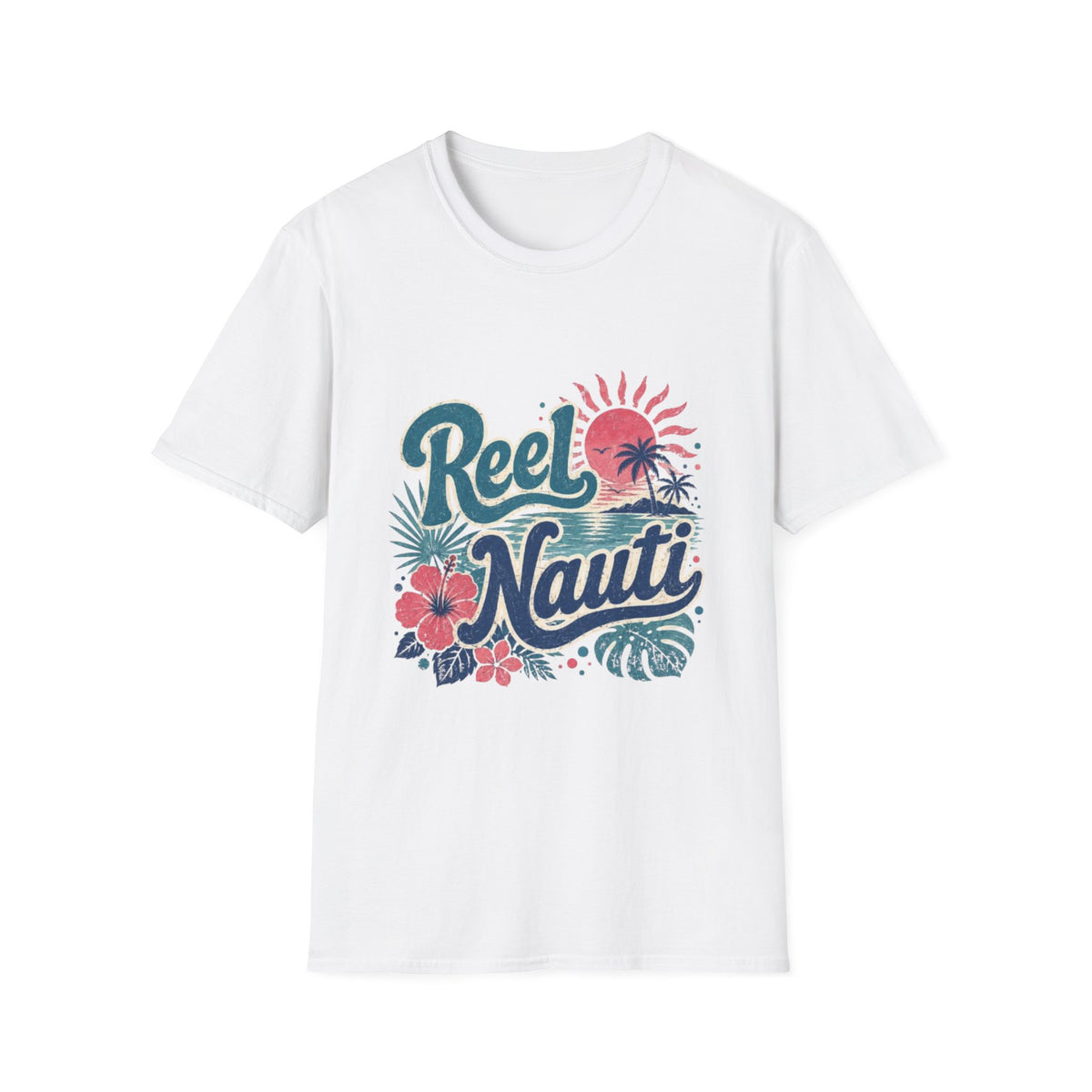 Reel Nauti Coastal Beach T-Shirt