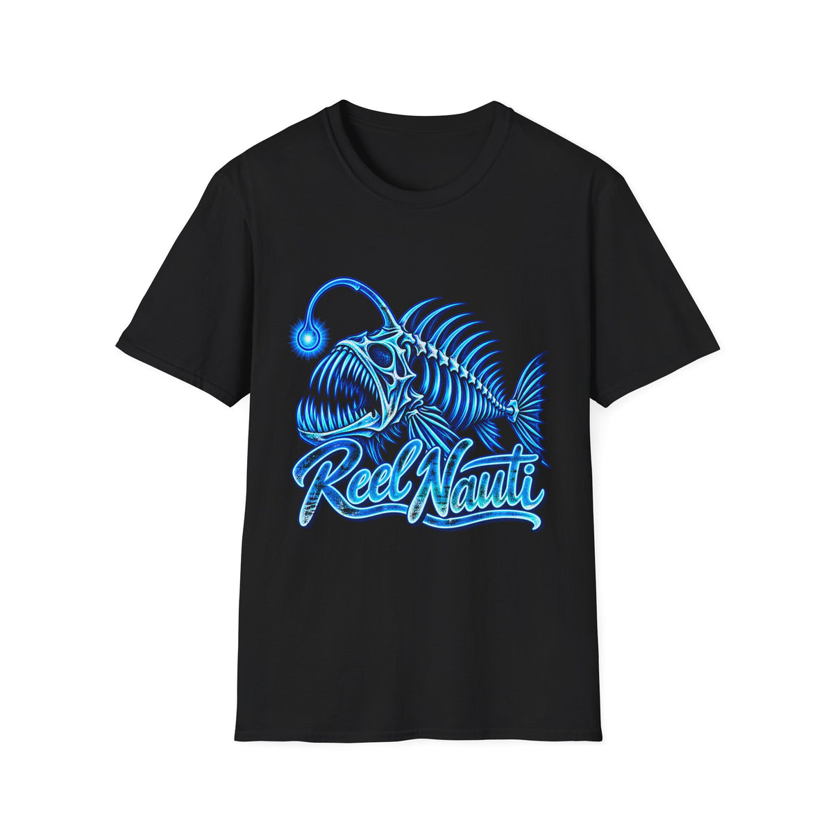 Reel Nauti Blue Angler Fish Offshore Fishing T-Shirt