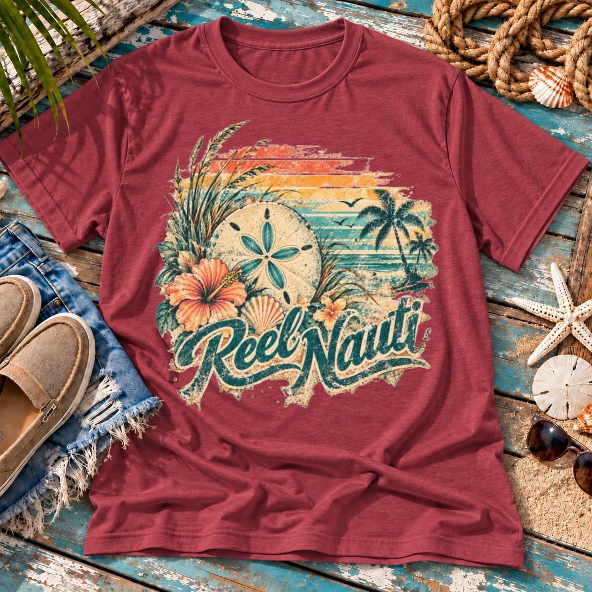 Reel Nauti Sand Dollar Coastal T-Shirt
