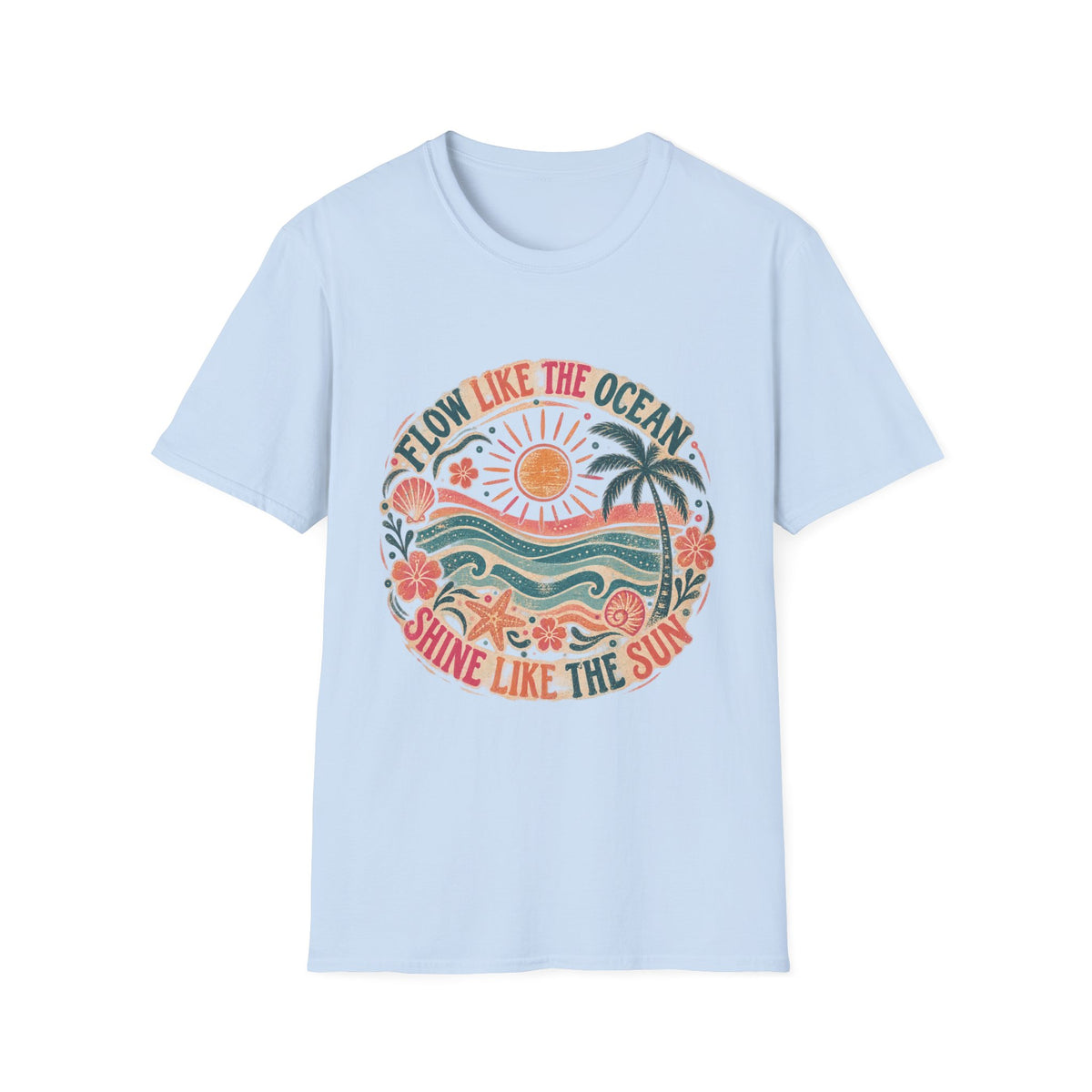 Flow Like The Ocean Short Sleeve T-Shirt