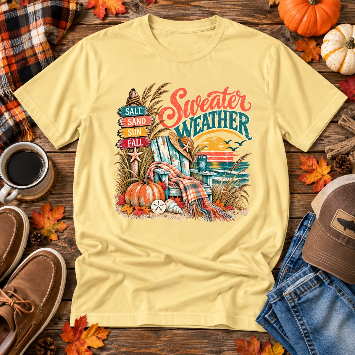 Sweater Weather Coastal Fall Tee