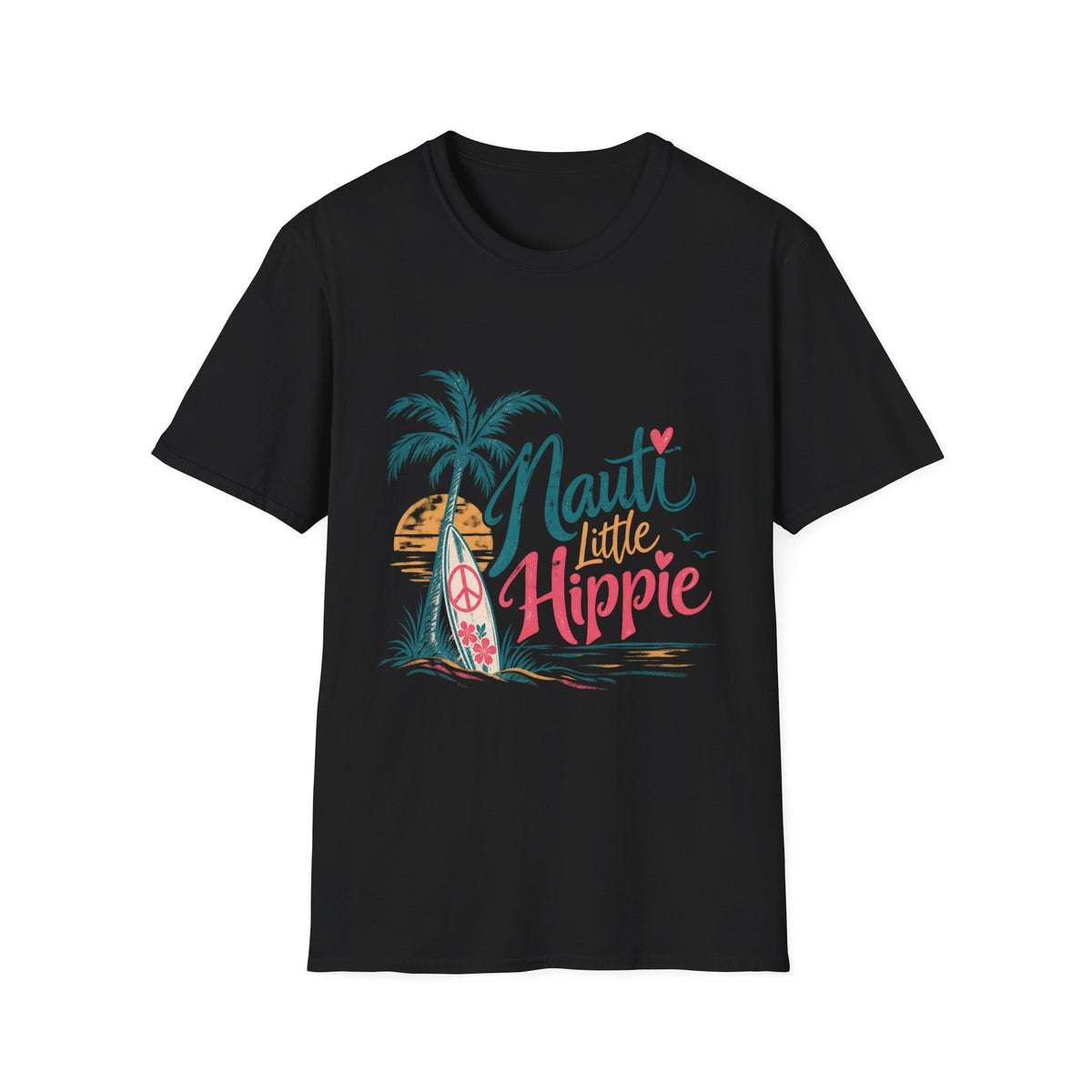 Nauti Little Hippie Retro Coastal Beach T-Shirt