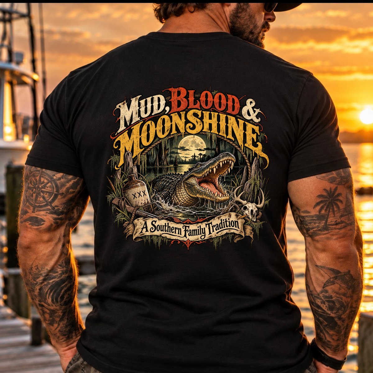 Mud Blood & Moonshine Coastal Outlaw Tee