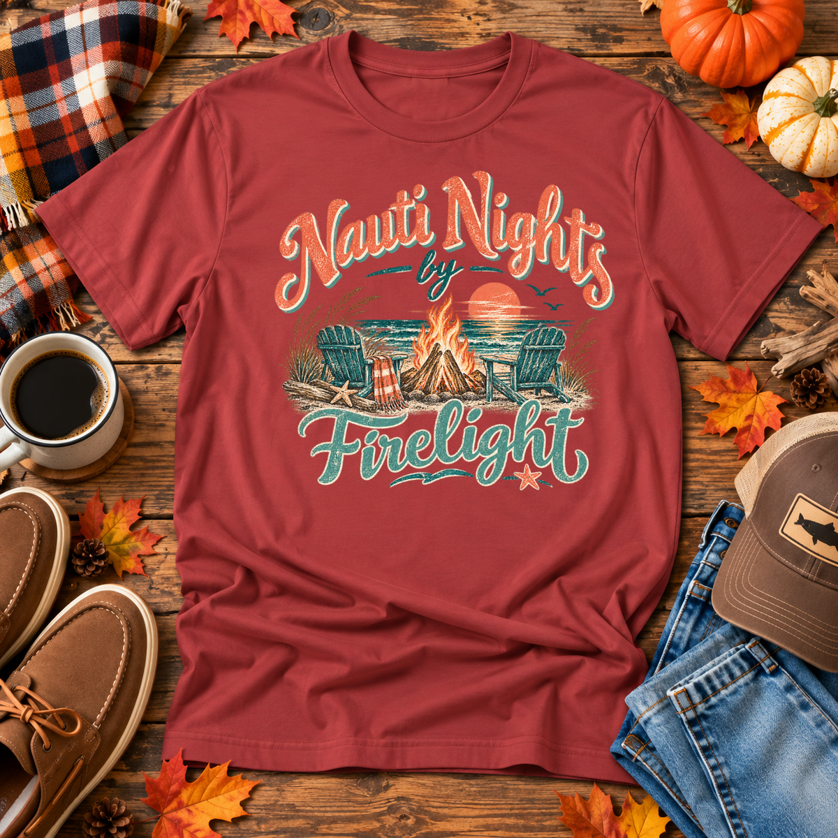 Naut Nights and Firelight Coastal Tee