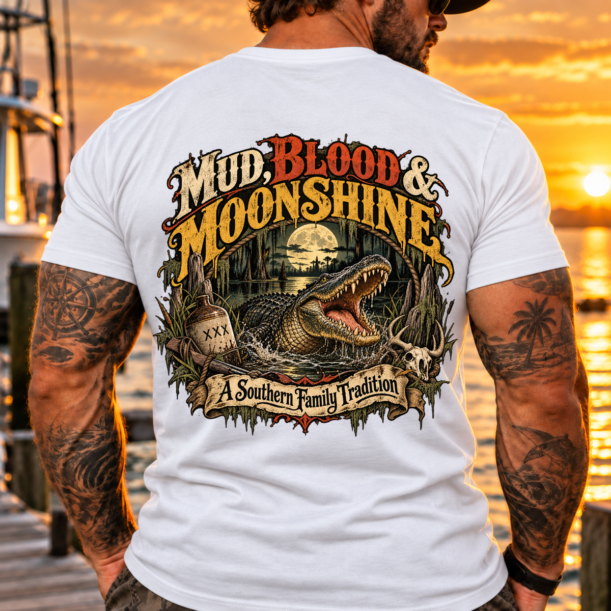 Mud Blood & Moonshine Coastal Outlaw Tee