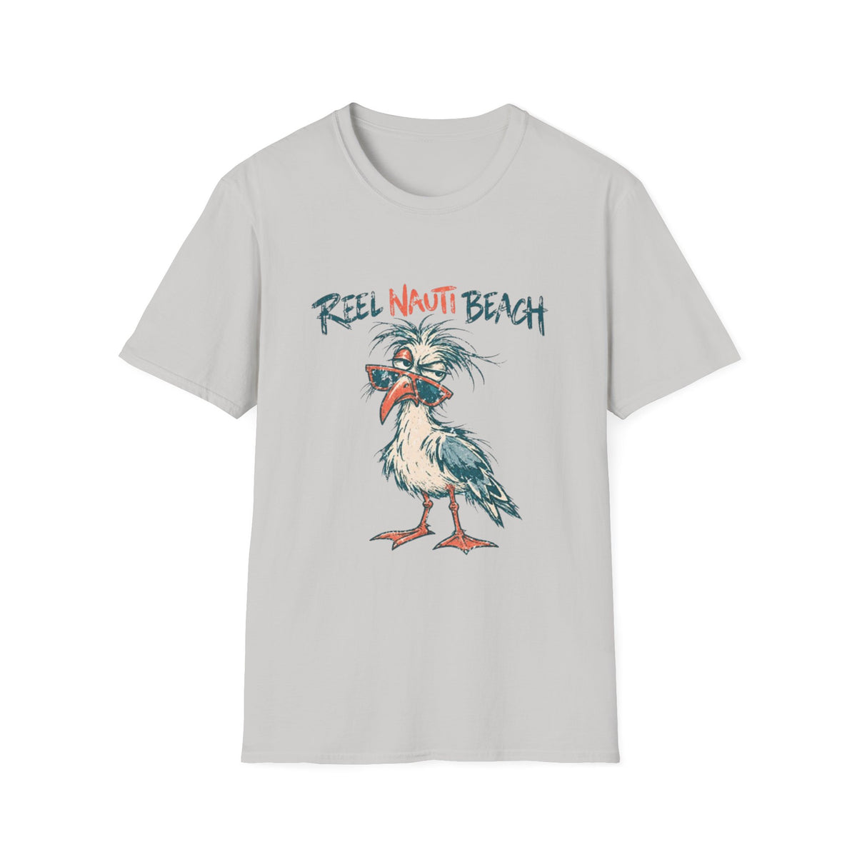 Reel Nauti Beach Seagull Coastal T-Shirt
