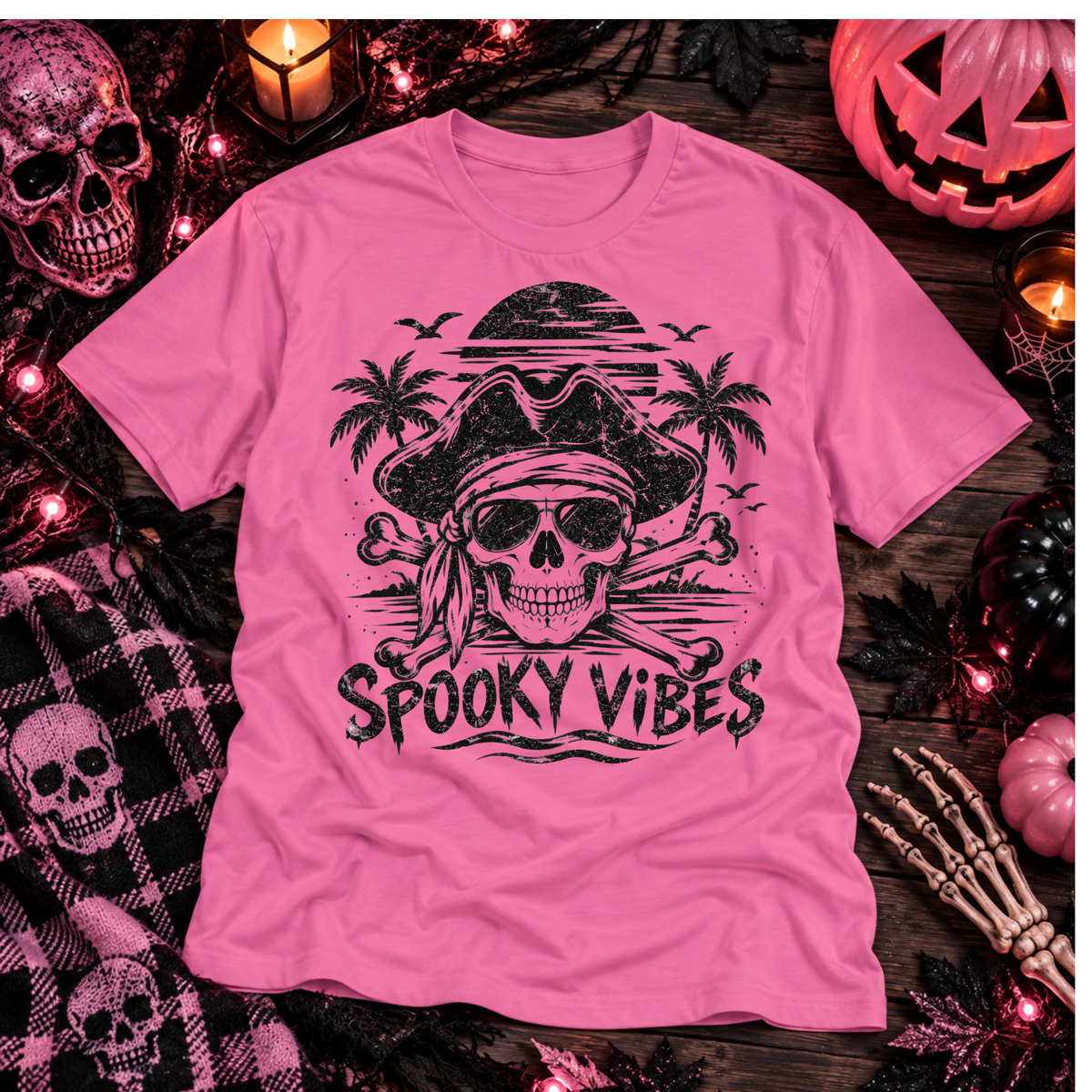 💀Spooky Vibes Skeleton Tee☠️