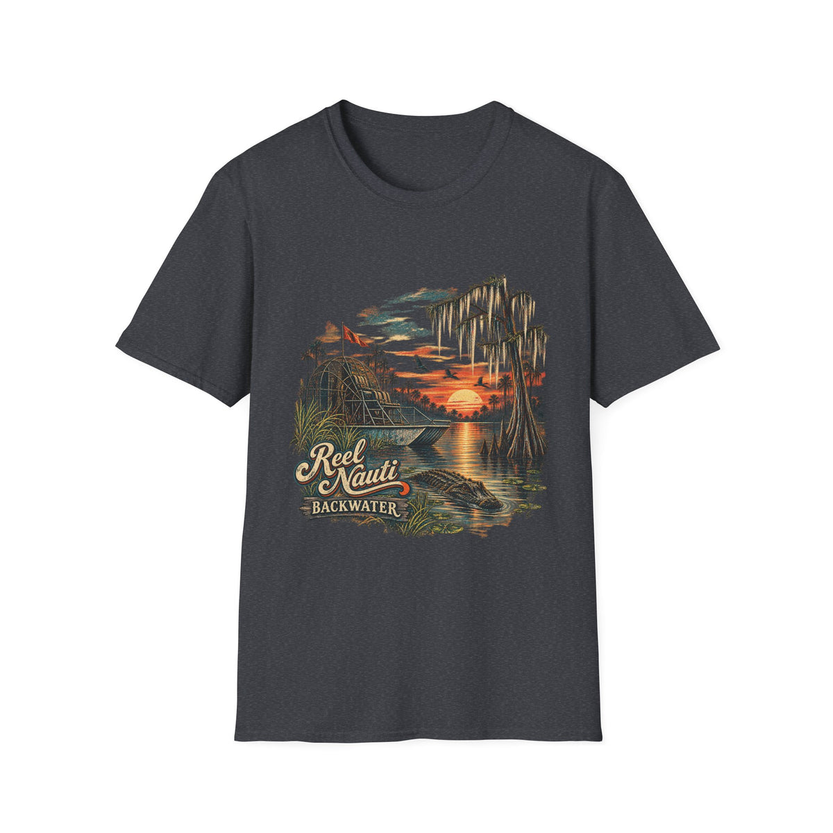 Backwater Airboat Swamp Reel Nauti T-Shirt
