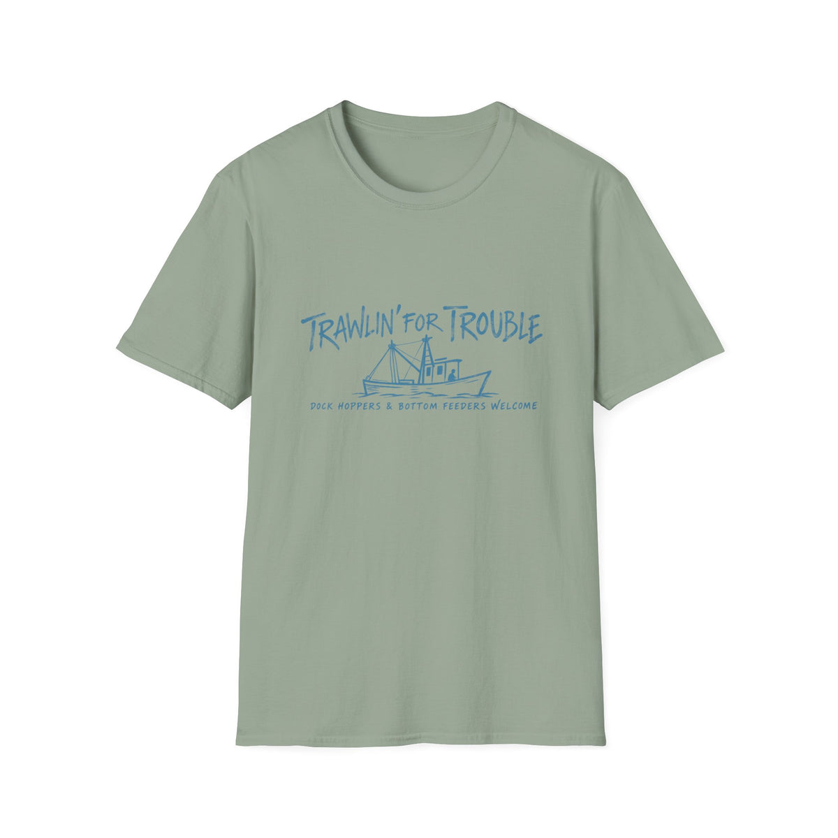 Trawlin For Trouble Reel Nauti Coastal T-Shirt