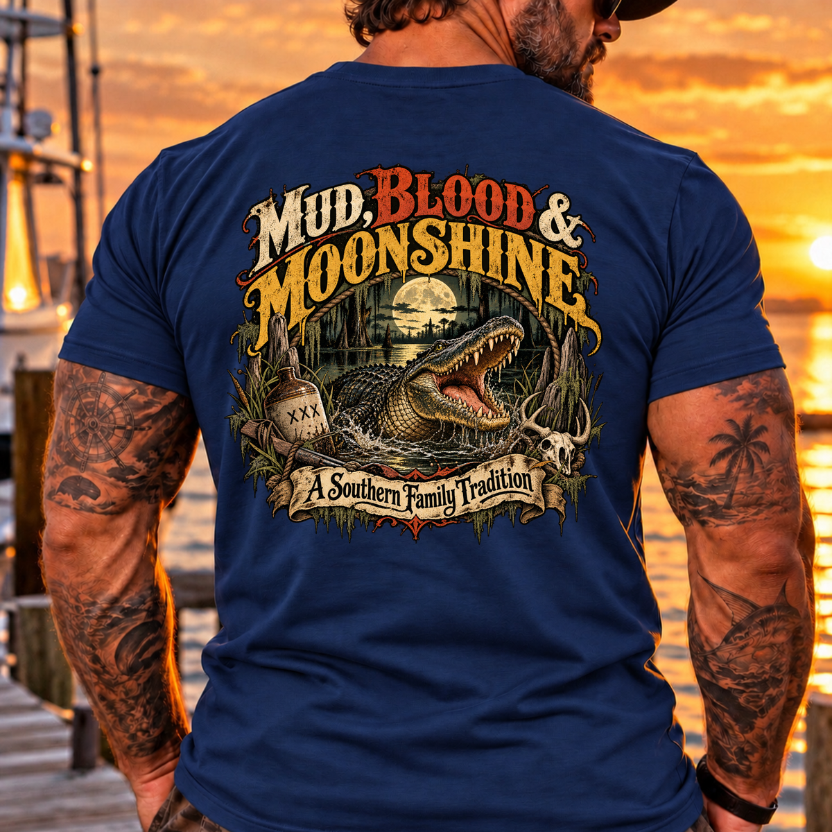 Mud Blood & Moonshine Coastal Outlaw Tee