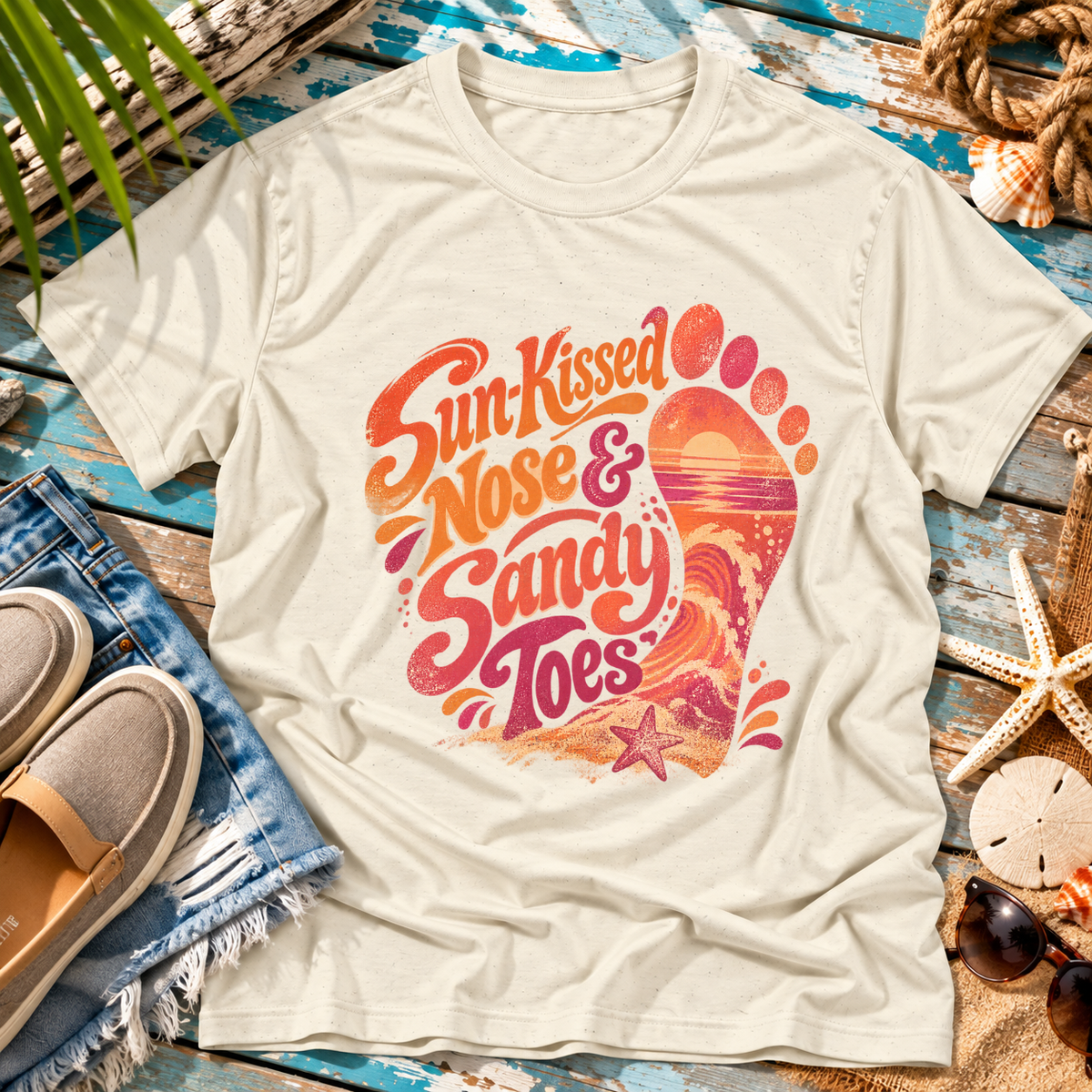 🐟Sun-kissed Nose and Sandy Toes Coastal Tee
