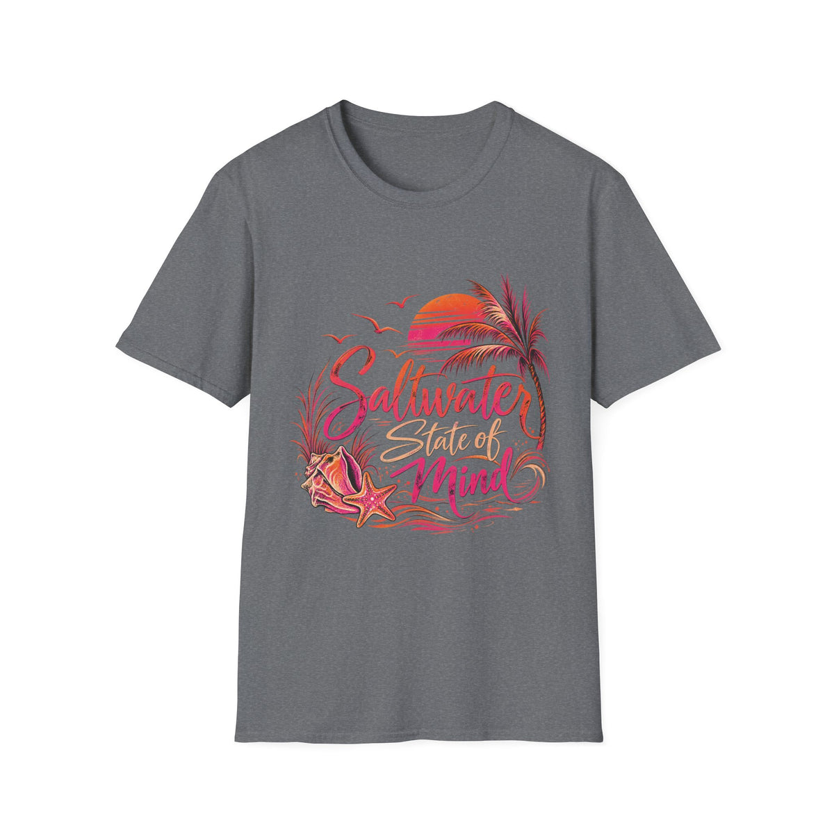 Reel Nauti Saltwater State of Mind Retro Coastal Beach T-Shirt