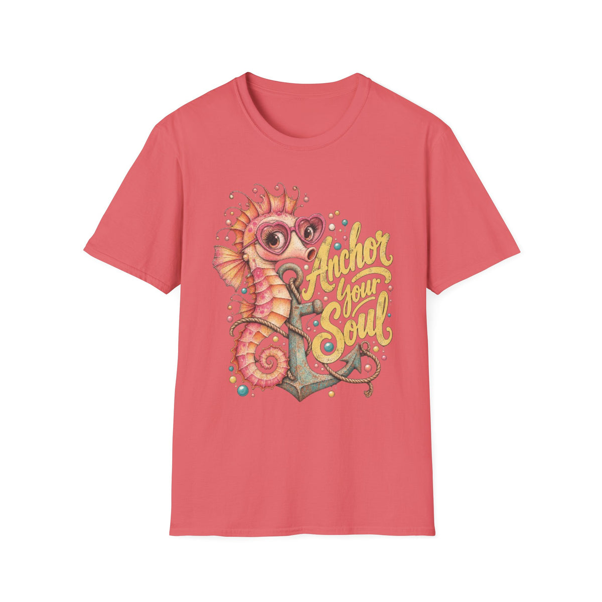 Anchor your Soul Retro Coastal Beach T-Shirt
