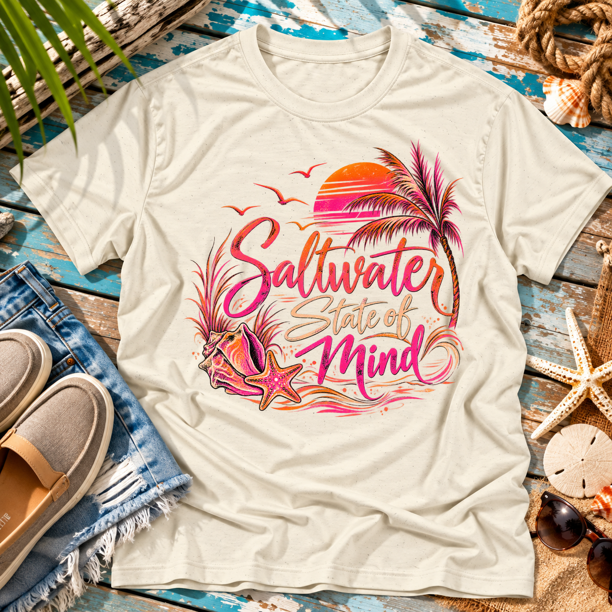 Reel Nauti Saltwater State Tee