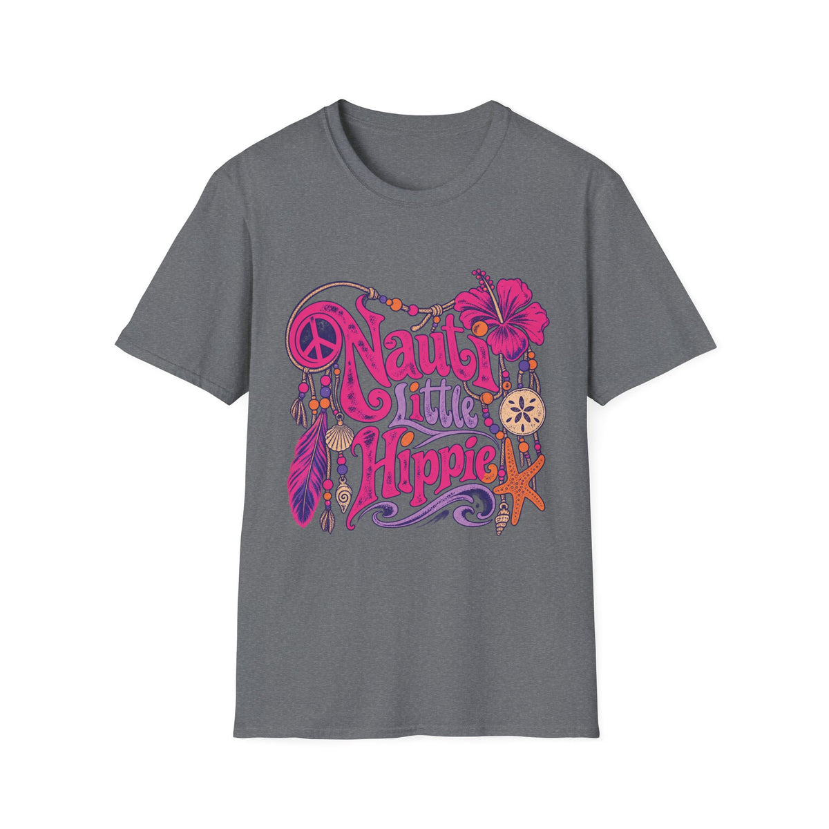 Nauti Little Hippie Retro Coastal Beach T-Shirt